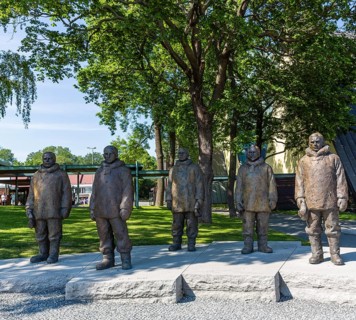 Monument of the polar explorers of the successful Norwegian South Pole Antarctic Expedition 1910-1912