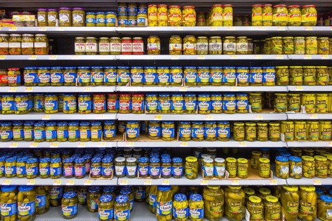 Full shelves at Walmart