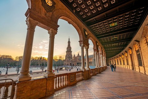 Plaza de Espana in the evening light