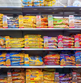Full shelves at Walmart