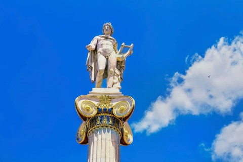 Statue of Apollo outside the Academy of Athens