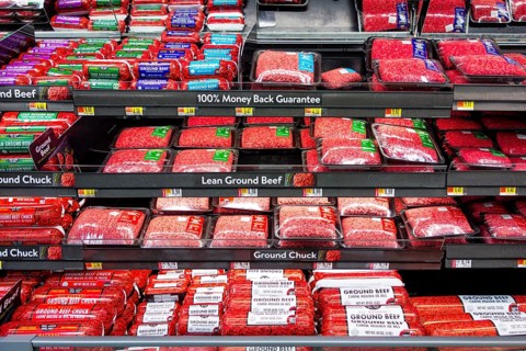Full shelves at Walmart