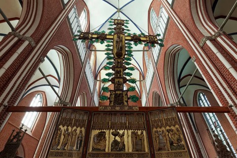 Interior with cross altar