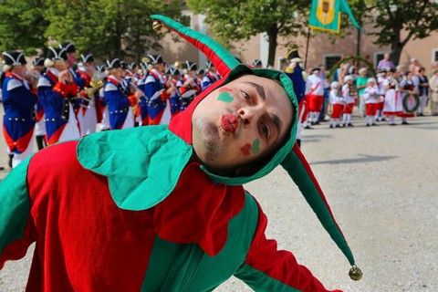 Ulmer Binder Dance in the monastery courtyard in Wiblingen