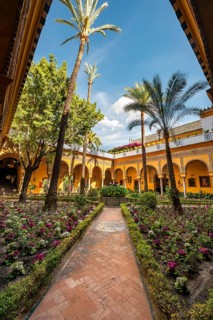 Patio with portico