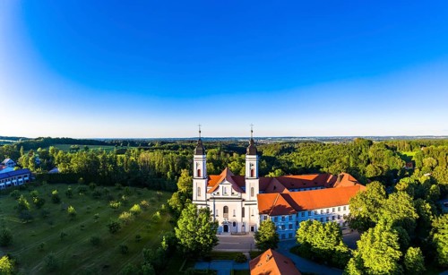 Aerial view in the evening