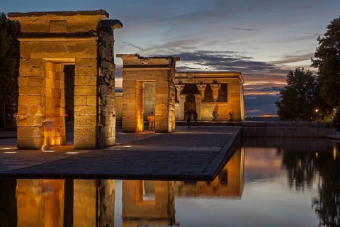 Temple of Debod at dusk