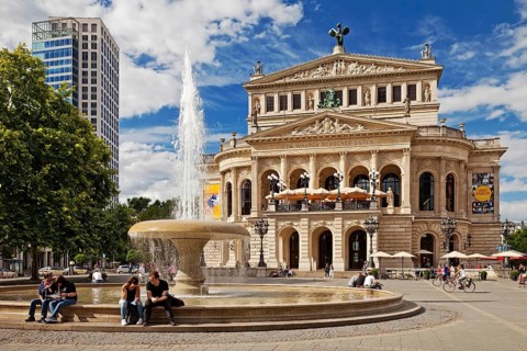 Opernplatz with Opera Tower