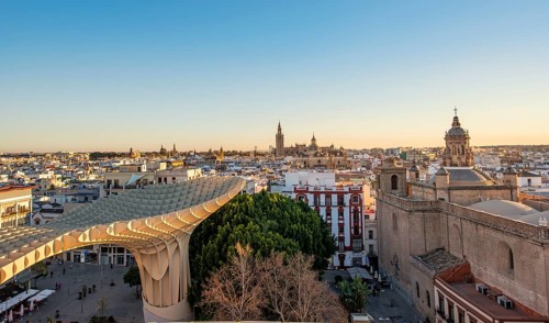 View over Sevilla from Metropol Parasol