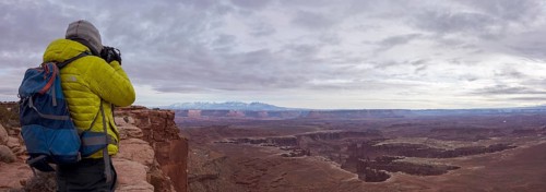 View from Grand View Point Overlook on erosion landscape