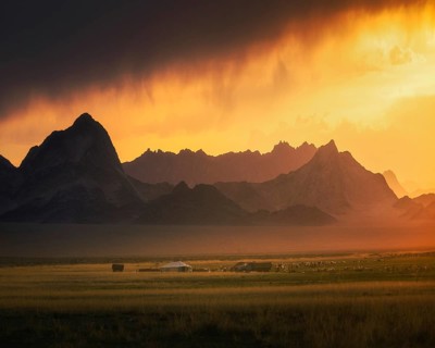 Summer evening in Khovd province