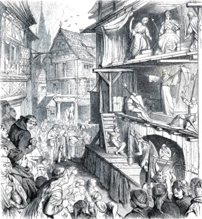 Performance of a Passion play in the Middle Ages