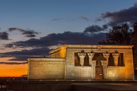 Temple of Debod at dusk
