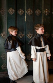 Two altar boys during a break