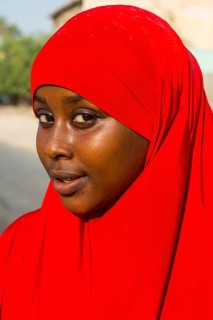 Somali woman posing for the camera