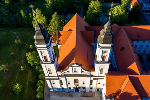 Aerial view in the evening