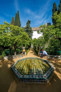 Garden with fountain