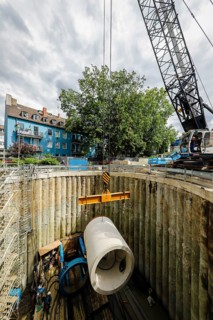 New construction of the Berne sewer