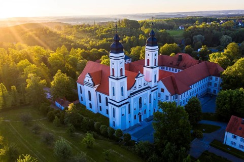 Aerial view early in the morning