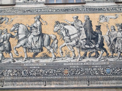 Porcelain wall painting of margraves