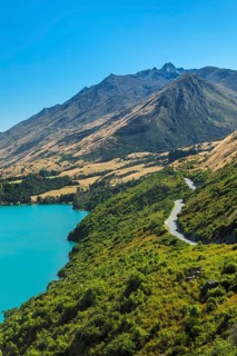 Lake Wakatipu with Mount Earbslaw