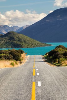 Road at Lake Wakatipu