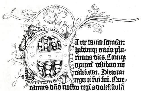 Facsimile from the first Gutenberg Bible
