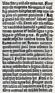 Facsimile from the first Gutenberg Bible