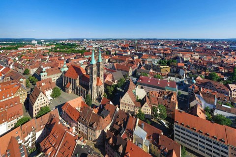 Sebald old town with St. Sebald church or Sebaldus church