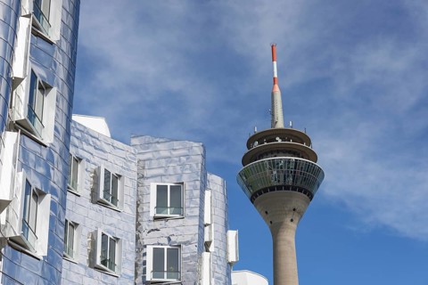 Gehry buildings and television tower
