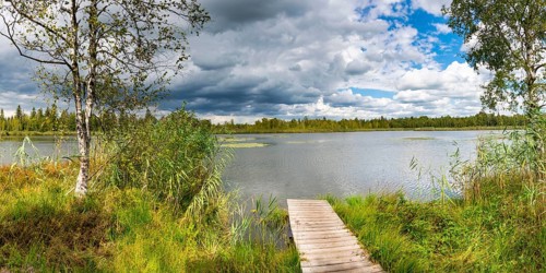 Footbridge at Lake Riedsee