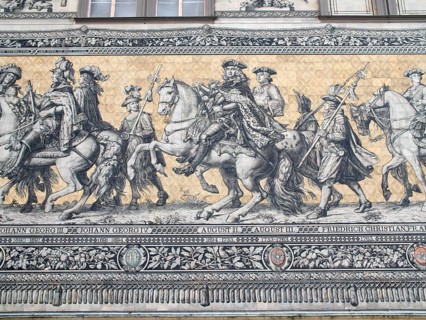 Porcelain wall painting of margraves