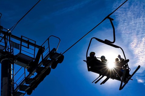 Chairlift of Lioran ski resort