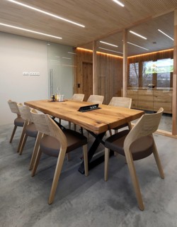 Modern interior design with wood