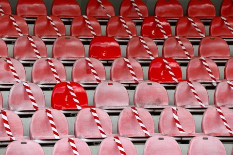 Red seats in Franz Kremer Stadium