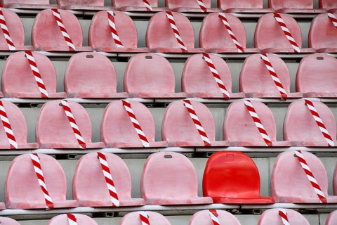 Red seats in Franz Kremer Stadium
