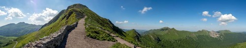 Staircase going up to the top of Puy Mary