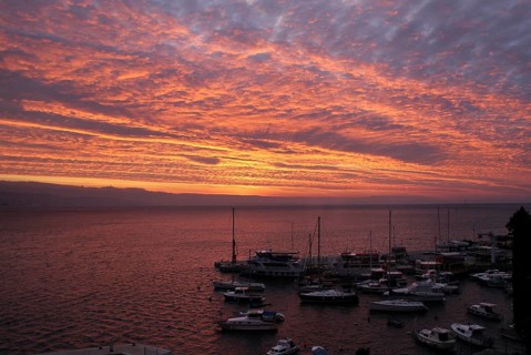 Dawn in the Kvarner Gulf Bay