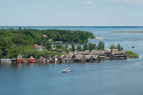 View from the Roebel church tower to the Mueritz