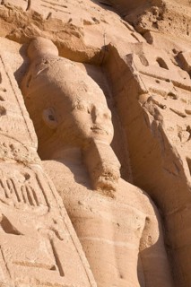 Colossal statue at Hathor temple of queen Nefertari
