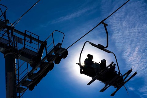 Chairlift of Lioran ski resort