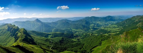 View from the summit of Puy Mary on Cantal mounts