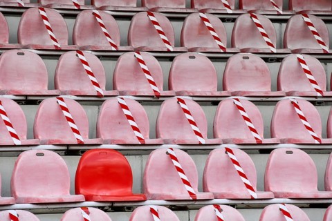 Red seats in Franz Kremer Stadium