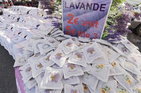 Dried lavender at the weekly market in Apt
