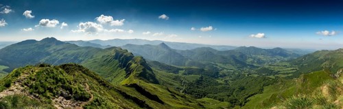 View from the summit of Puy Mary on Cantal mounts