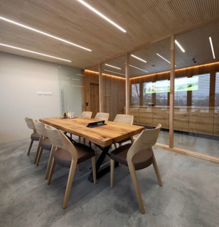 Modern interior design with wood