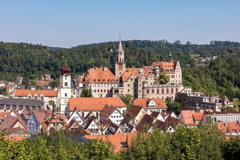 City view with Sigmaringen Castle