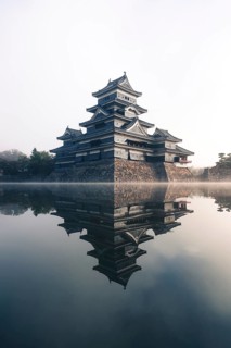 Matsumoto Castle at sunrise