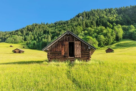 Hay barns at Geroldsee