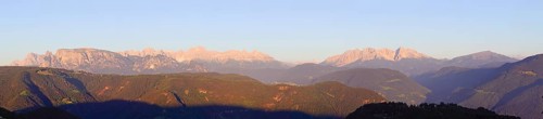 Mountain panorama of the Dolomites with Sciliar